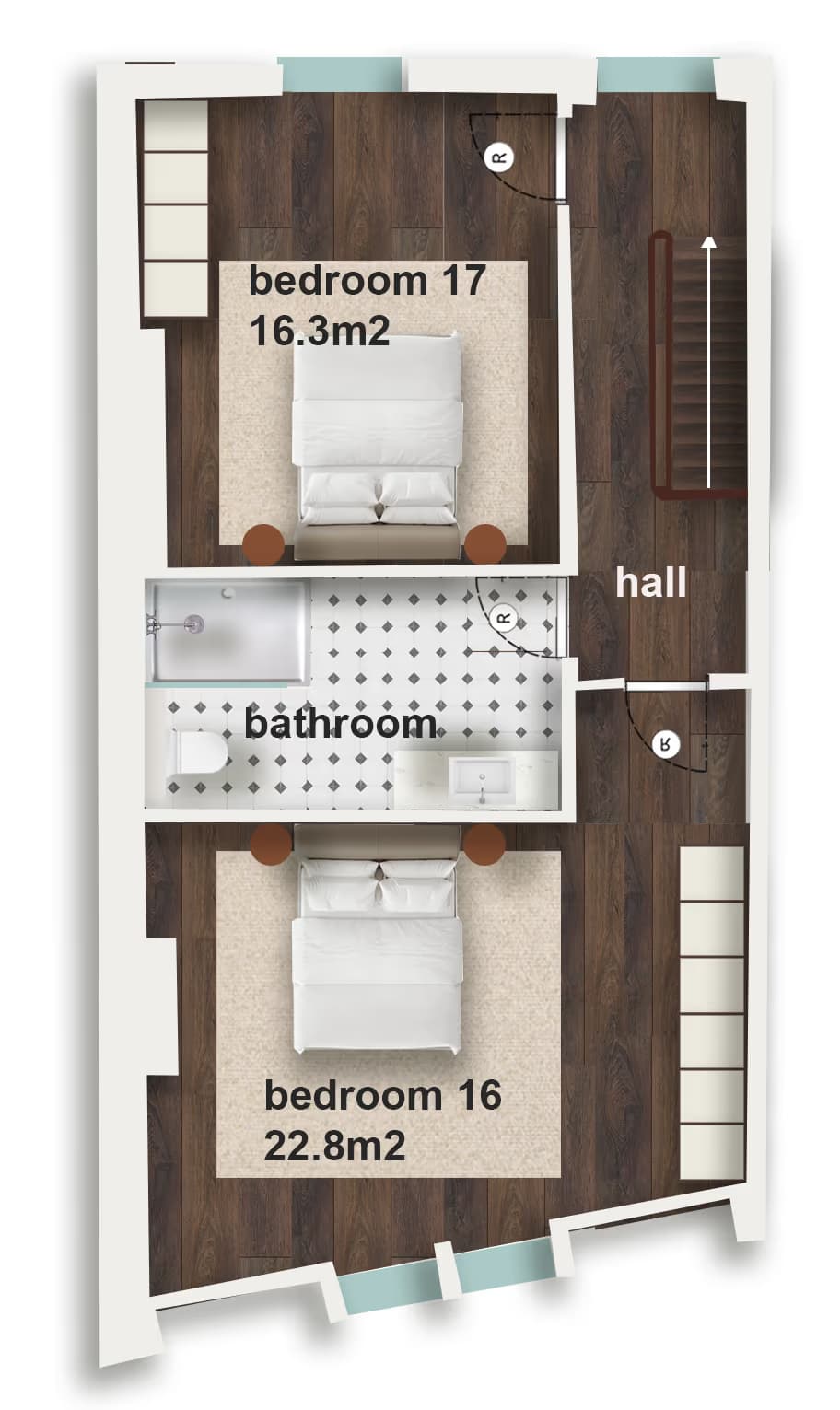 14. Coliving room – Garden Side Left thumbnail 13